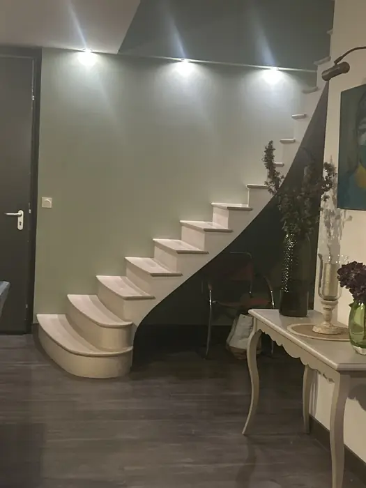Escalier en voûte sarrasine dans une entrée