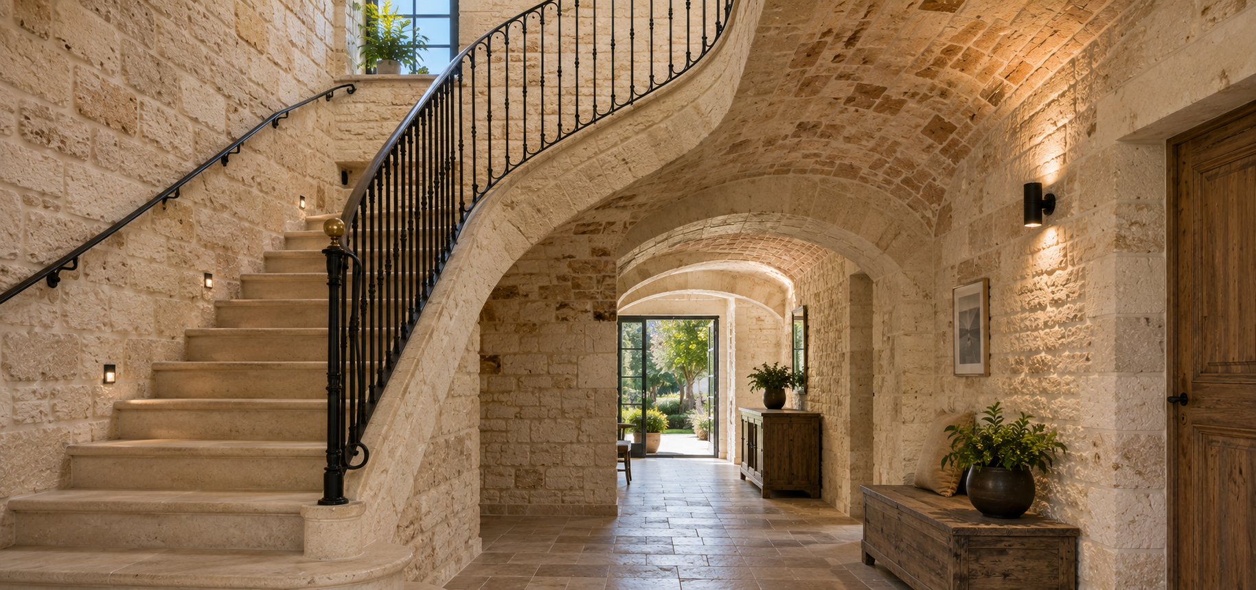 Escalier sur mesure et voûte sarrasine en Charente-Maritime
