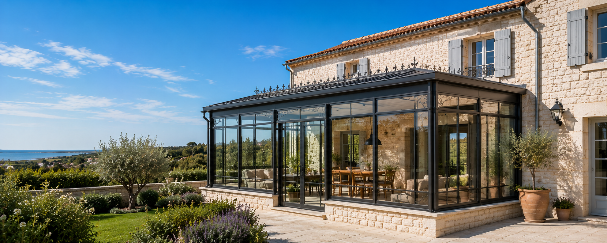 Véranda acier en Charente-Maritime